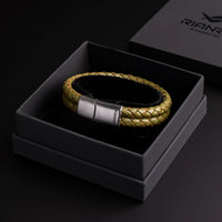 Ranger – 6mm Premium Double-Layer Leather Bracelet (olive green)