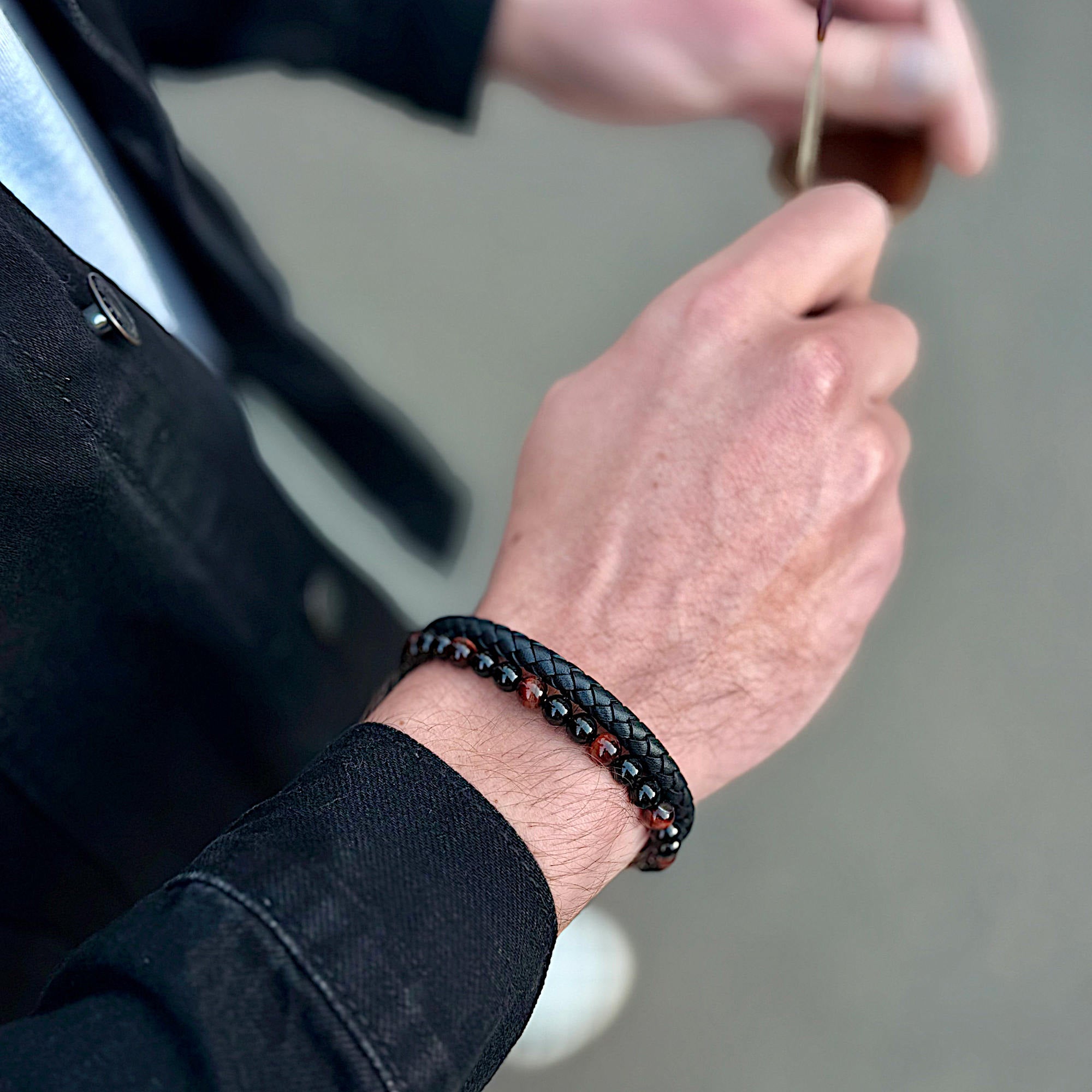 The Axton Set – Men’s Bracelet Bundle (Triple Leather)