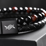 Redeye - Leather bracelet with red tiger-eye stone