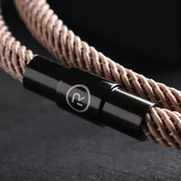 Ronan - 4mm doube-layer Milan rope bracelet in light brown