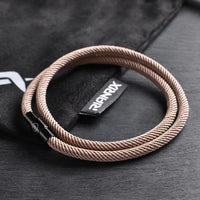 Ronan - 4mm doube-layer Milan rope bracelet in light brown
