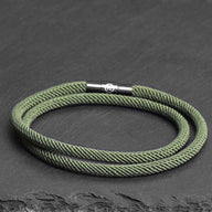 Rowen - 4mm doube-layer Milan rope bracelet in moss green
