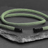 Rowen - 4mm doube-layer Milan rope bracelet in moss green