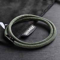 Rowen - 4mm doube-layer Milan rope bracelet in moss green