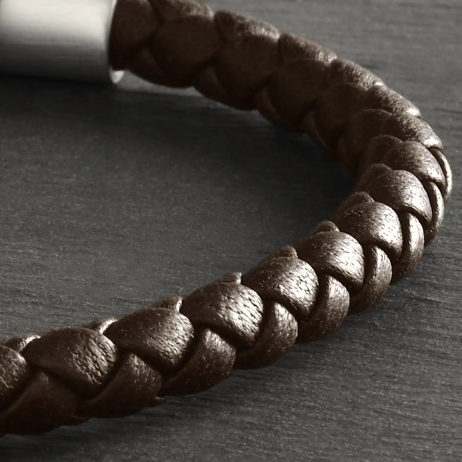 Sepia - 6mm Nappa leather bracelet in dark brown
