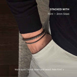 Sepia - 6mm Nappa leather bracelet in dark brown