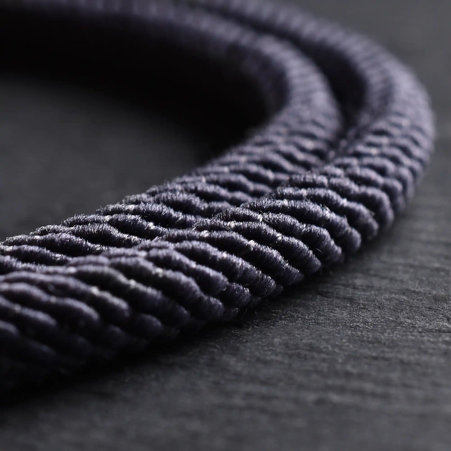 Titan - 4mm doube-layer Milan rope bracelet in black grey