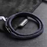 Titan - 4mm doube-layer Milan rope bracelet in black grey