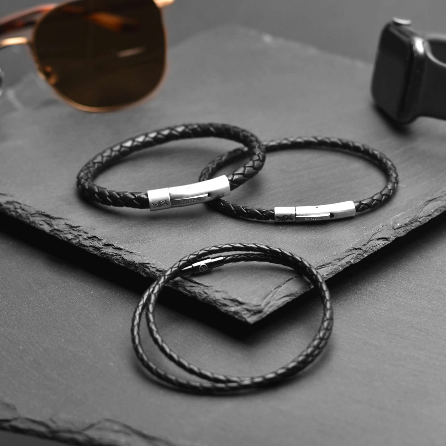 The Vanguard – Men’s Bracelet Bundle (Triple Leather)