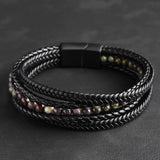 Varek — Dragon Blood Stone Multi-Layer Bracelet