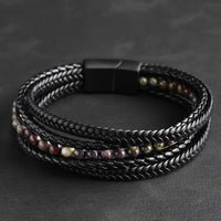 Varek — Dragon Blood Stone Multi-Layer Bracelet