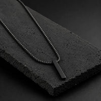 Vector — Black Bar Pendant Necklace