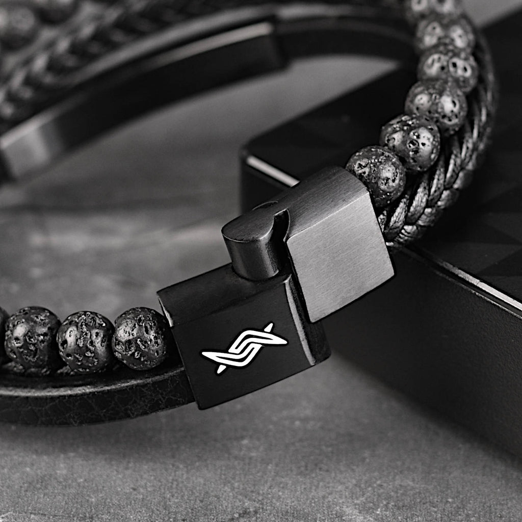 Zane Rocks Zane - Rock the Trend: Lava Stone Leather Bracelet for Him | Rianrix ...